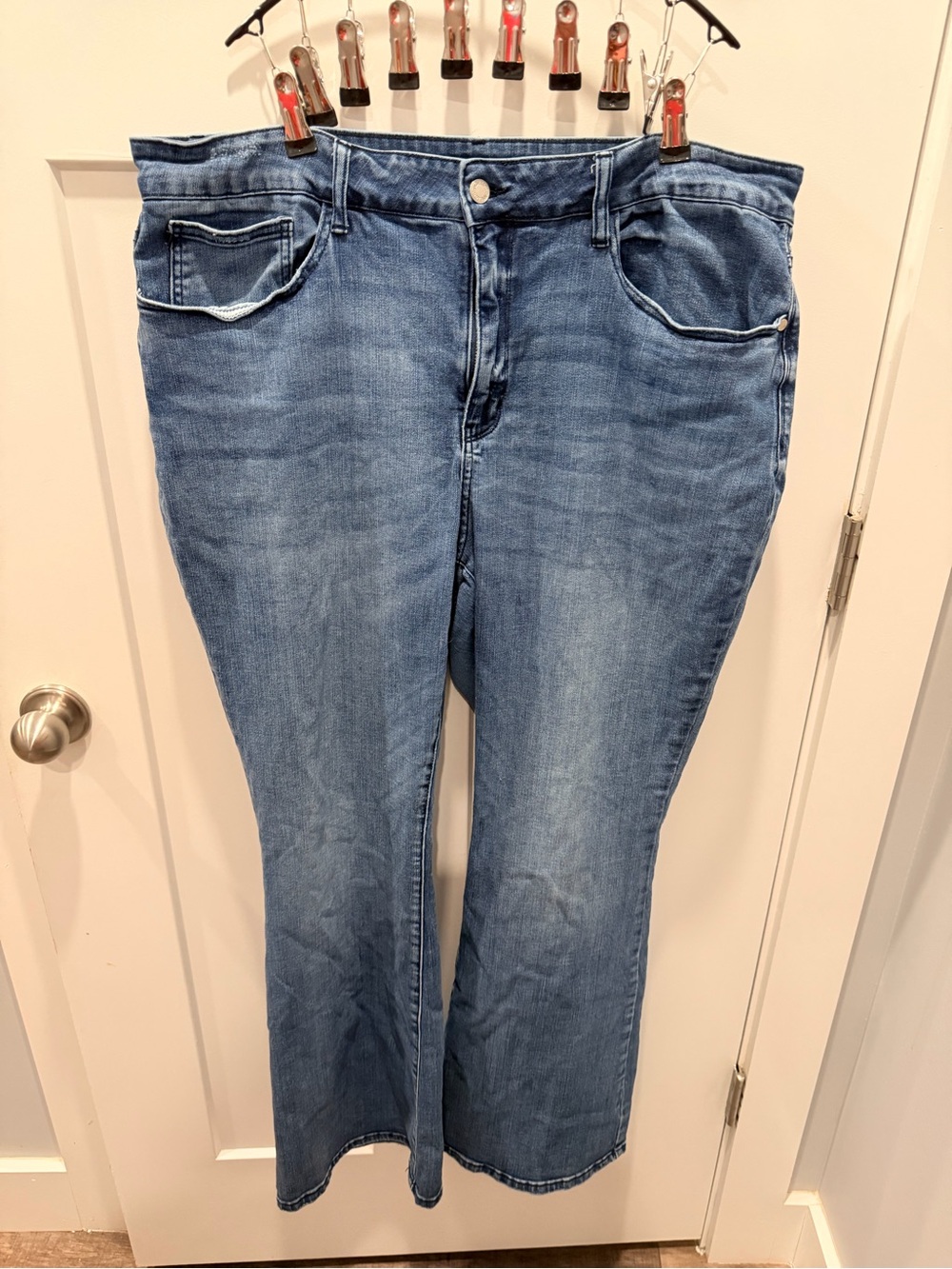 Judy Blue 22W Light Wash Stretch Straight Bootcut Jeans Plus Size Denim